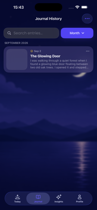 Somery Journal tab screenshot